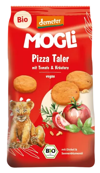 MOGLi bio pizza krekry s paradajkami a bylinkami s certifikáciou Demeter