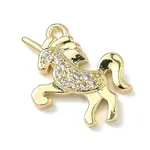 Brass Micro Pave Cubic Zirconia Pendants