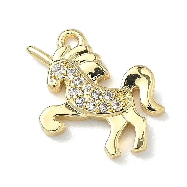 Brass Micro Pave Cubic Zirconia Pendants