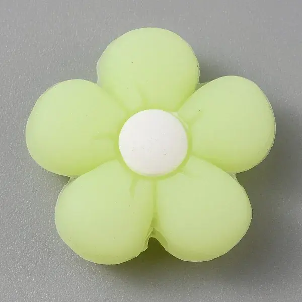 Flower Luminous Silicone Beads