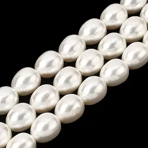 Electroplated Shell Pearl Beads Strands