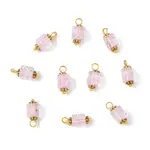 10Pcs Crackle Glass Pendants