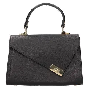 Menší dámská kožená kabelka Italia Pia - černá