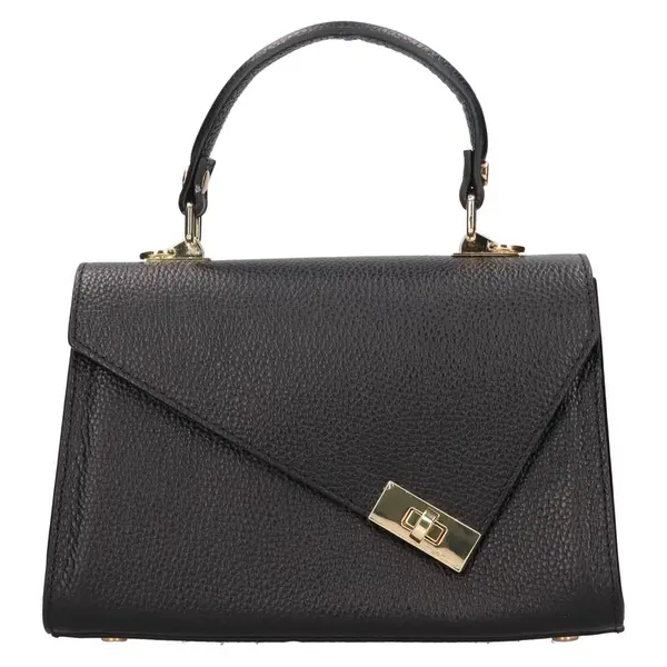 Menší dámská kožená kabelka Italia Pia - černá