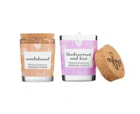 MAGNETIFICO enjoy it! Masážní svíčka Sandalwood + Blackcurrant-kiwi 2x70 ml