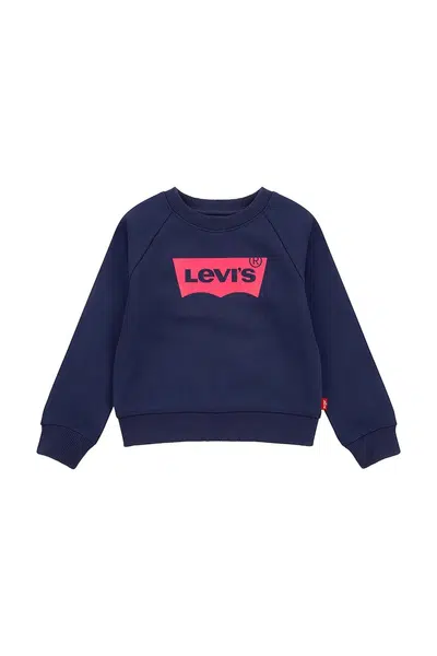 Kojenecká mikina Levi's tmavomodrá barva, s potiskem
