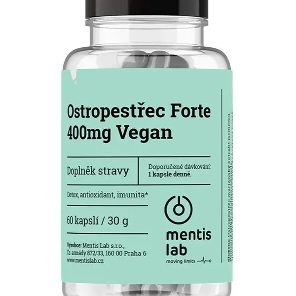 Mentis Ostropestřec Forte 400 mg Vegan 60 kapslí