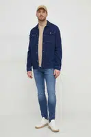Džínová bunda Pepe Jeans BINGHAM GDG pánská, tmavomodrá barva, přechodná, PM402957