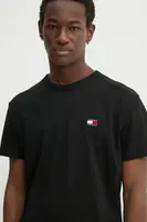 Bavlněné tričko Tommy Jeans černá barva, DM0DM20322
