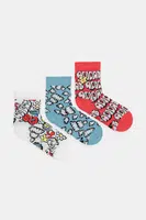 Dětské ponožky adidas Performance 3-pack červená barva, JH3421