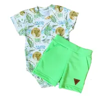 G-baby Body kr. rukáv + kraťásky s kapsami 2D sada, Cestovatel, , zelené