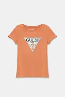 Dětské tričko Guess oranžová barva