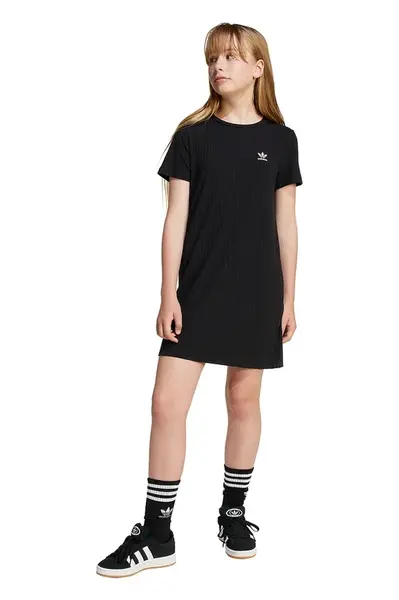 Dívčí šaty adidas Originals černá barva, mini, JC8429
