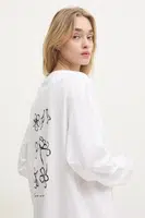 Bavlněné tričko s dlouhým rukávem Moschino Jeans bílá barva, 1208 3229