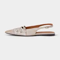 Kožené baleríny Vagabond Shoemakers HERMINE béžová barva, s odkrytou patou, 5533-118-07