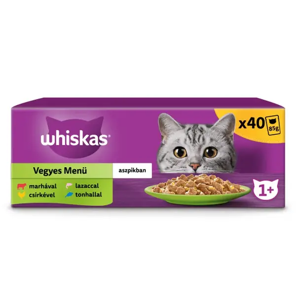 Whiskas výběr ryb a masa v kapsičkách pro kočky 40 x 85 g