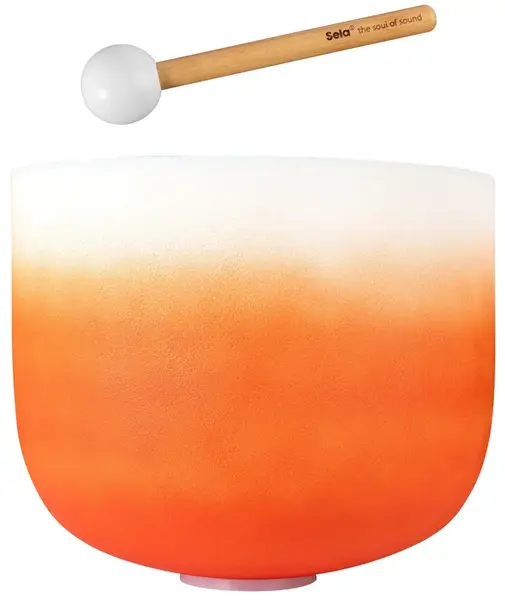 Sela Crystal Singing Bowl Chakra 13" - Orange, Sacral, D (432Hz)