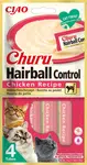 Inaba Cat Ciao Churu Hairball krémové krmivo pre mačky - kuracie 4 x 14 g