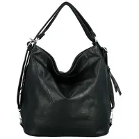 Trendy dámský koženkový kabelko-batoh Lambros, černý