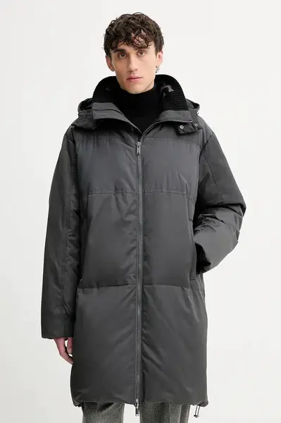 Péřová bunda Iceberg šedá barva, zimní, J020 6404