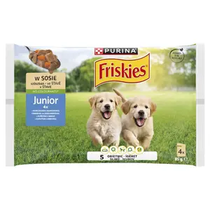 Friskies Vitafit Junior Multipack krmivo pro psy v omáčce 4 x 85 g