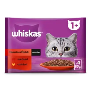Whiskas kapsičky, výběr masa a zeleniny ve šťávě 4 x 85 g