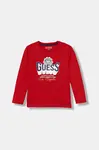 Detská bavlnená košeľa s dlhým rukávom Guess