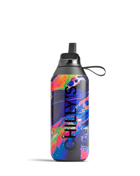 Termofľaša Chilly's Bottles - Dreamscape, Neon Galaxy 500 ml, edícia Series 2 Flip