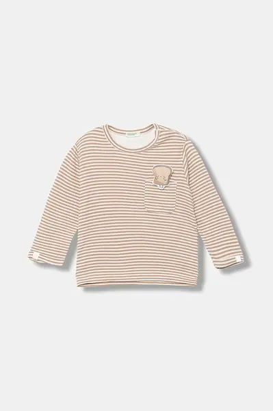 Tričko s dlhým rukávom pre bábätká United Colors of Benetton