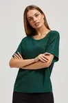 Marisse Emerald Oversized Sweater With Metallic Thread