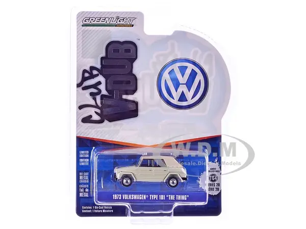 1973 Volkswagen Type 181 "The Thing" Beige with Tan Soft Top "Club Vee-Dub" Series 20 1/64 Diecast Model Car by Greenlight