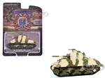 1944 M4 Sherman Tank "U.S. Army 756th Tank Battalion 5th Army C Company Cassino Italy" Camouflage "Battalion 64" Series 5 1/64 Diecast Model Car by G