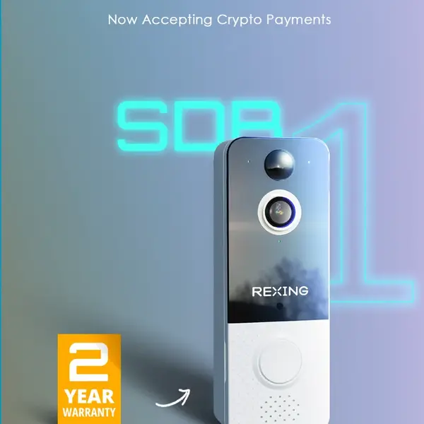 Rexing SDB1 + Free 2 Year Warranty Smart Wireless Video Doorbell Camera 1080p Recording with WiFi