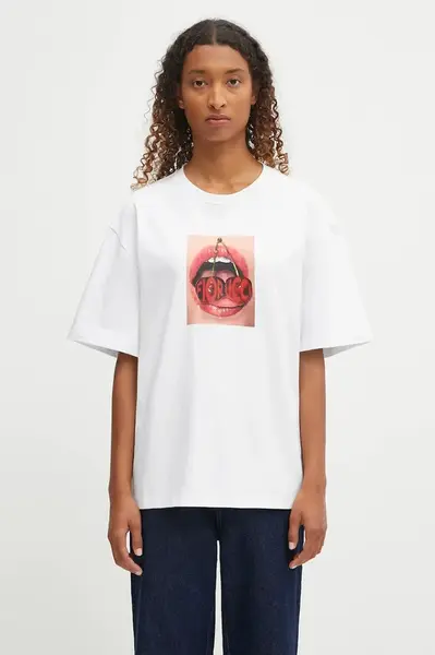 Bavlněné tričko Fiorucci Cherry Mouth Print Boxy Fit