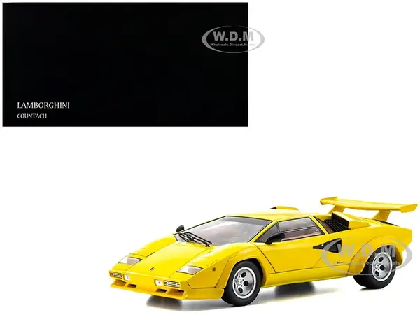 Lamborghini Countach LP 5000 Quattrovalvole Yellow 1/18 Diecast Model Car by Kyosho