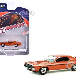 1969 Mercury Cougar Eliminator Competition Orange with Black Stripes "GreenLight Muscle" Series 28 1/64 Diecast Model Car by Greenlight