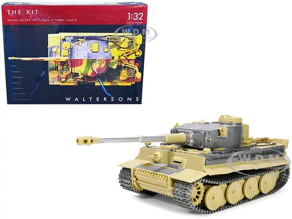 Skill 4 Model Kit German Sd.Kfz.181 Pz.Kpfw VI Tiger I (Early Production Model) Heavy Tank "Schwere Panzerabteilung 505 No. 100 Kursk" (July 1943) 1/