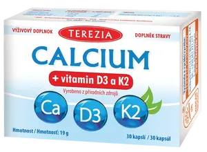 TEREZIA Calcium + Vitamin D3 a K2 30 kapslí