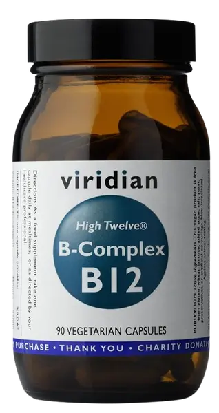 VIRIDIAN B-Complex B12 High Twelwe® 90 kapslí