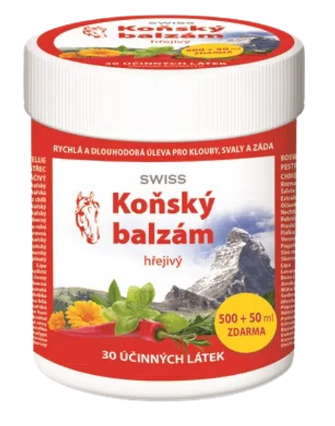 SWISS Koňský balzám hřejivý 500+50ml 550 ml