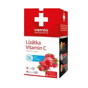 CEMIO Lízátka s vitaminem C malina 6 ks