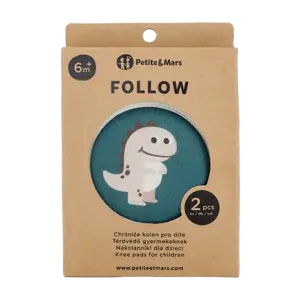 PETITE&MARS Chrániče kolen elastické na lezení Follow Misty Green 2 ks