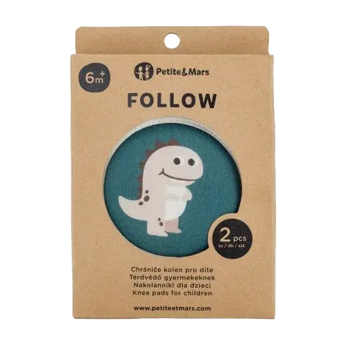 PETITE&MARS Chrániče kolen elastické na lezení Follow Misty Green 2 ks