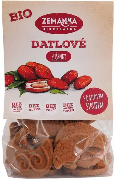 ZEMANKA Biopekárna Sušenky datlové s citronovým olejem BIO 100 g