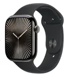 APPLE Watch Series 10 Cellular 42mm Břidlicově šedý titan s černým sportovním řemínkem M/L