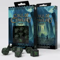 Sada kostek Call of Cthulhu Dice Set Black and Green