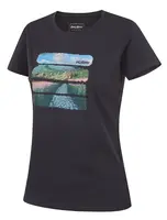 Husky Tee Flo L XS, dark grey Dámské bavlněné triko