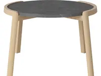 Konferenční stolek Mix Ø65 cm, více variant - Bolia Varianta: Pietra Grey marble | White pigmented oiled oak, Solid | v. 42 cm
