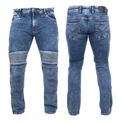 Pánské moto jeansy BOS Micas Acid Blue 32