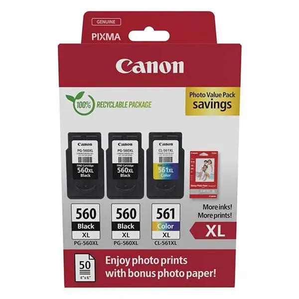 Canon PG-560 2x + CL-561 3712C012 barevná (CMYK) sada originální cartridge